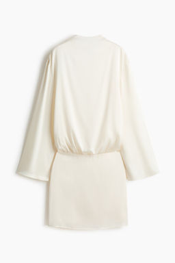 Vestido drapeado de sat?n