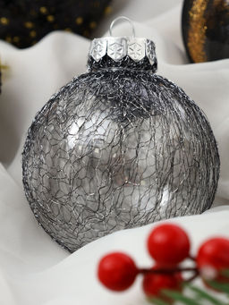 Ёлочные игрушки Шаннен, шары новогодние, d=8 см, 9 шт., перья - Зимнее волшебство фото 11