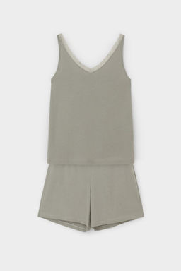 Е 20152/сухой зеленый пижама жен