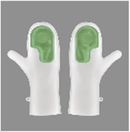 Перчатка для мытья посуды силиконовая двойная / B9706 /уп 300/ОРР