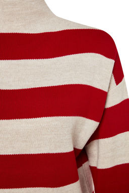 Kahverengi Genis Kal?p Cizgili Triko Alt-Ust Tak?m TWOAW24AU00020 - Trendyolmilla фото 15