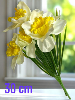 Нарциссы искусственные Buro белые букет 30 см  фото 2