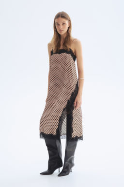 Vestido lencero con ribetes de encaje - H&m фото 4