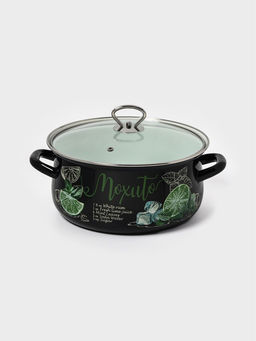 Кастрюля эмалированная «Мохито», 4 л, d=26.1 см, чёрная