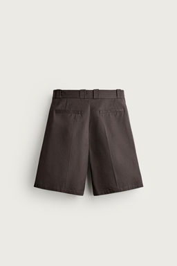 BERMUDA RELAXED FIT PLIEGUES / Marr?n - Zara фото 8