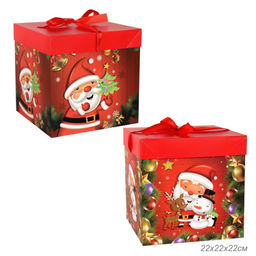 Цена за 12 шт. Коробка подарочная 22x22x22 см складная / 126-M /уп 12/480/Новый год - Галеонтрейд фото 5