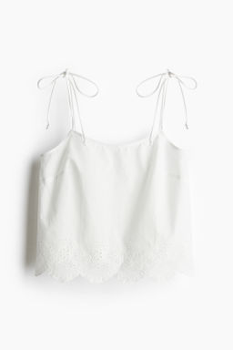 Top bordado con tirantes de lazo - H&m фото 2