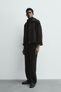 TEXTURED VELVET OVERSHIRT