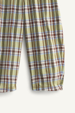 PANTAL?N CUADROS BOLSILLO CONTRASTE LIMITED EDITION / Marr?n / Verde - Zara фото 5