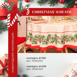 Набор подарочный Этель Christmas melody, варежка 20?28 см, прихватка 19?19 см, хлопок 100%  фото 9