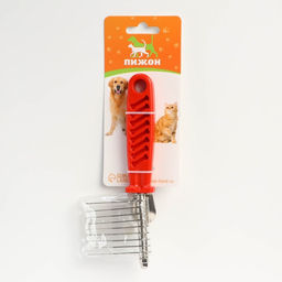 Колтунорез боковой, 9 лезвий, 6,5 х 17 см, красный - Пижон фото 6