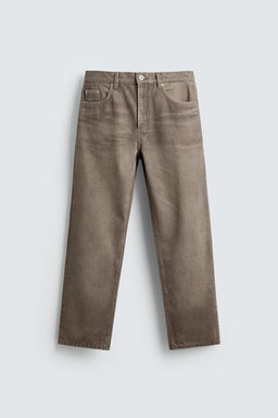 WASHED PRINTED STRAIGHT-LEG JEANS - Zara фото 7