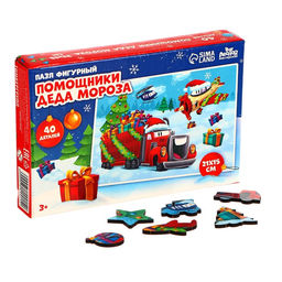 Пазл новогодний Помощники Деда Мороза - Лесная мастерская фото 7