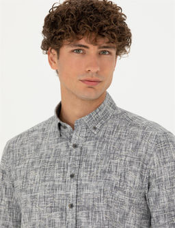 Gri Slim Fit Uzun Kollu G_mlek - Pierre cardin фото 2