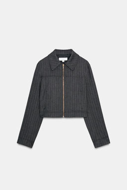 HERRINGBONE CROPPED BLAZER - Zara фото 6
