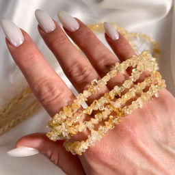 Бусины для украшений из Цитрина крошка 80 см