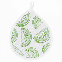 Кухонный комплект "Астурия белый": прихватка 20х15,5см "Капелька" - 2шт, хлопок "Премиум" 191г/м2 - хлопок 100%, наполнитель - ватин 280гр/м2, на хангере, "Домашняя мода" (Россия)