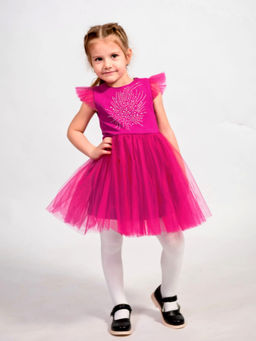 ПЛ547-Ф Платье Сияние ЦВЕТ: МАЛИНА-САЛЮТ (QR)