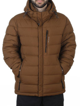6586 BROWN Куртка мужская зимняя (200 гр. холлофайбер)