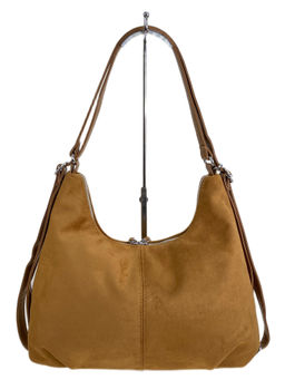 Женская сумка из искусственной замши, цвет коричнево-рыжий - Greta фото 2