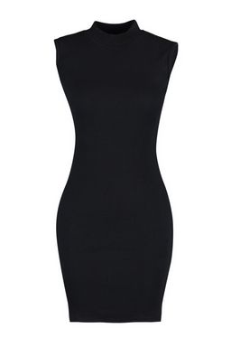 TRENDYOLMILLA Siyah Vucuda Oturan Bisiklet Yaka Mini Fitilli Esnek Orme Kalem Elbise TWOSS22EL2819 фото 15