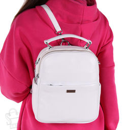 Рюкзак женский кожаный 970034 white Velina Fabbiano-Safenta/30  в Новосибирске