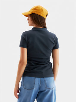 Футболка поло женская MINAKU: Basic line, графит, размер 44