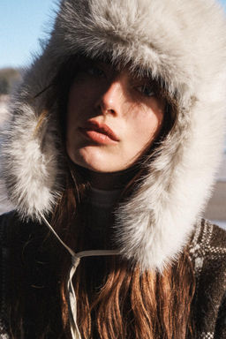 FAUX FUR AVIATOR HAT