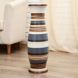 Ваза для цветов напольная «Зефир», 17×60 см, керамика, МИКС