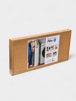 Плетёная корзина для белья с крышкой "Лён" 60л 43×20×80см, цвет белый