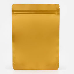 Цена за 100 шт. Пакет дой - пак, матовый, золотой с окном, 14×20+ 4 см