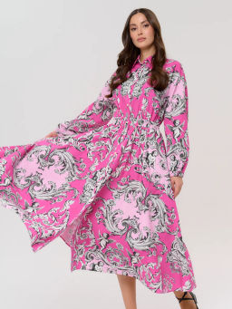 Платье женское 12421-35042 multicolor-pink