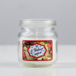 Цена за 3 шт. Ароматическая свеча в банке «Зимний лес. С Новым годом», 6.4×6 см