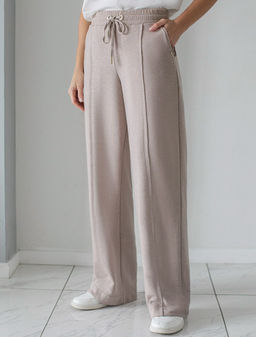 Брюки прямые из премиального футера двухнитки с эластаном