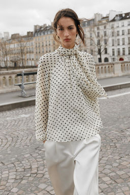 POLKA DOT PRINT BLOUSE - Zara фото 31