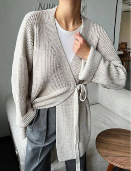 K13523 Кардиган OVER SIZE СВ_БЕЖЕВЫЙ