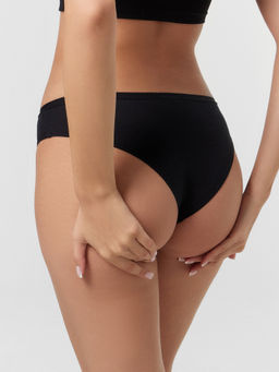 Цена за 2 штуки! Трусы женские слипы в черном цвете