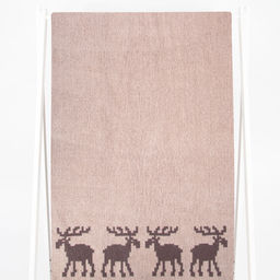 Полотенце махровое 6с102.411ж1 (т.с.мальв1) Расписные и олени 67х150см