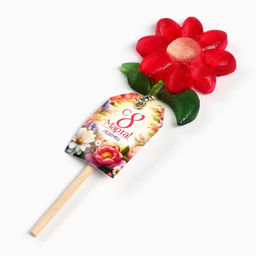 Цена за 2 шт. Леденец на палочке цветок С 8 марта, микс - Фабрика счастья фото 13