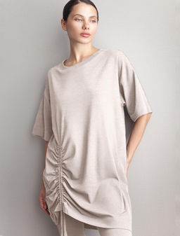 VILATTE / Ассиметричное платье-туника из премиального хлопка