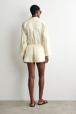 SHORTS DE POPELINA DE ALGOD?N CON AJUSTE DE CORD?N - H&m фото 4