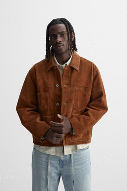 LEATHER JACKET WITH POCKETS