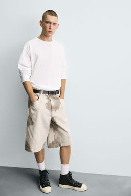 TEXTURED STRIPE BERMUDA SHORTS - Zara фото 6