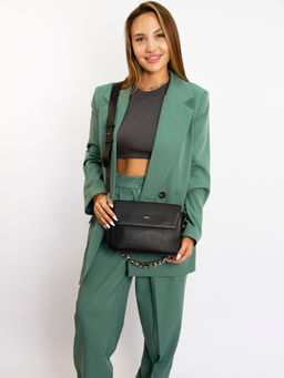 LACCOMA сумка TH859-черный натуральная кожа полиэстр