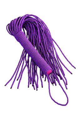 Флоггер из веревки TOYFA Theatre, текстиль, фиолетовый, 48,5 см
