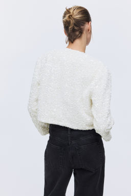Chaqueta de lentejuelas con lazada - H&m фото 6
