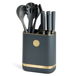 Набор из 11пр: 5 ножей,подставка,половник,ложка,лопатка,шумовка,ложка для спагетти 671-222 67 /АРТИ-М/