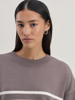 Джемпер в полоску из вискозы / Zarina  фото 6