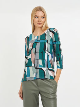 футболка женская с длинным рукавом и принтом