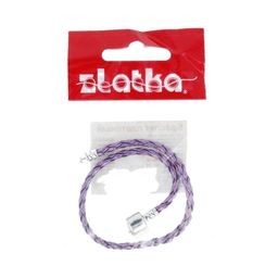 Zlatka Браслет плетеный RBL-01 21 см 5 шт СК/Распродажа №18 фиолетовый металлик  фото 4